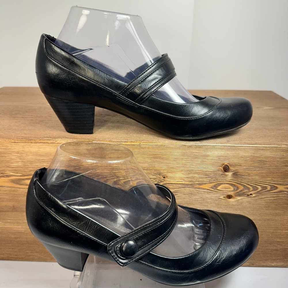 Life Stride Mary Jane Clog Comfort Heels SZ 8M Soft System Academia Grunge Retro - Picture 2 of 10